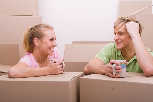 Packed household items ready for secure storage during a Marylebone move