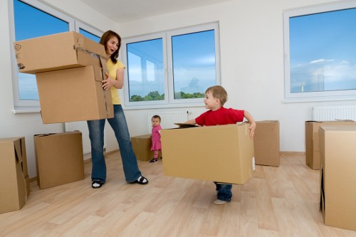 Packed moving boxes ready for a Marylebone home relocation