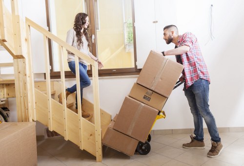 Modern self storage space in Marylebone with neatly stacked belongings